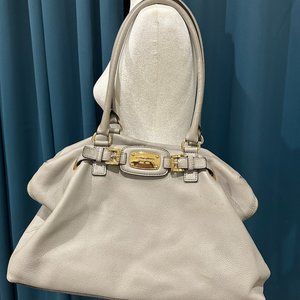 Michael Kors Dove Grey Pebbled Leather Purse